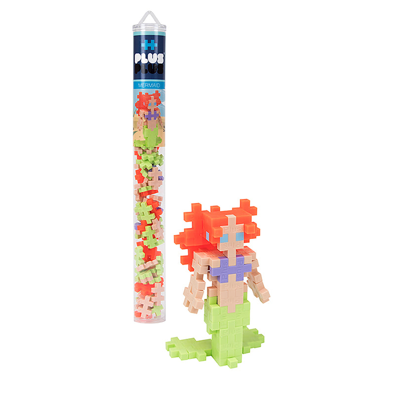 Plus-Plus Mermaid Building Blocks Polyethylene Multicolored 70 pc