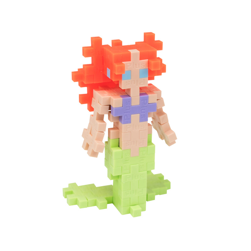 Plus-Plus Mermaid Building Blocks Polyethylene Multicolored 70 pc