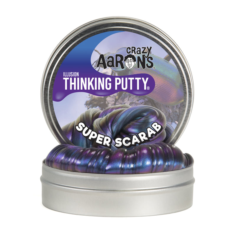 Crazy Aaron's Illusion Thinking Putty Super Scarab Putty Silicone Multicolored