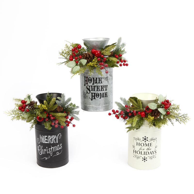 CMAS DECOR MILKCAN ASST