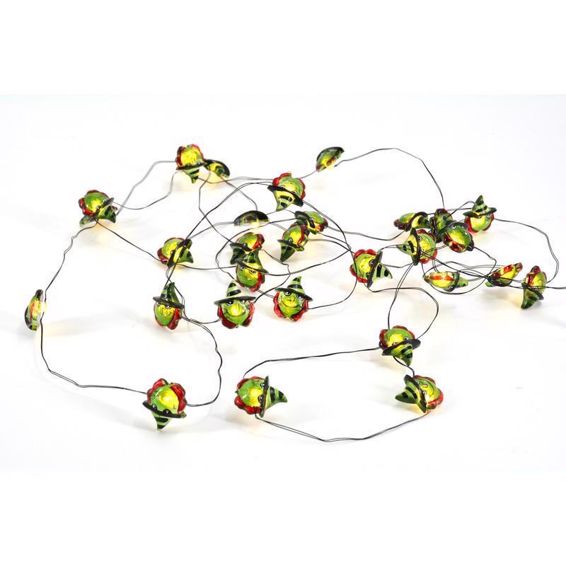 Celebrations Halloween Warm White .2 in. LED Prelit Ghost String Lights