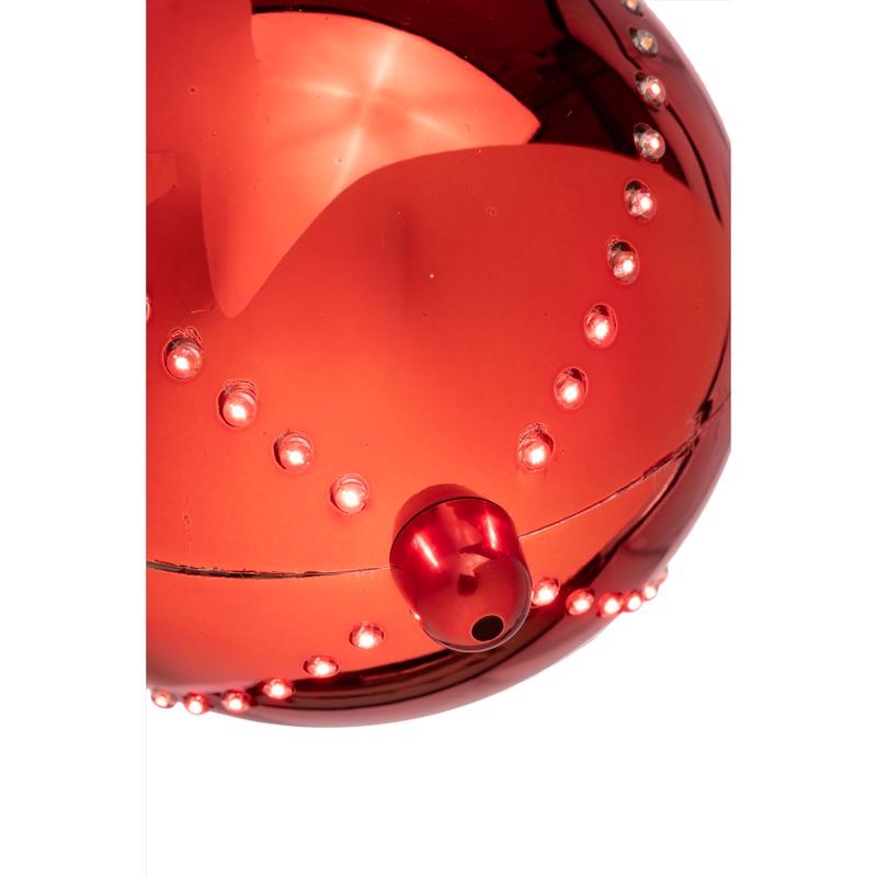 Celebrations Platinum LED Red Lighted Ornament 6 in. Hanging Decor