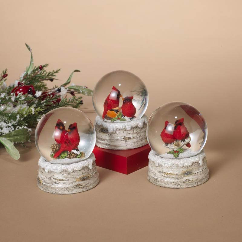 Gerson Multicolored Cardinal Snow Snowglobe 4.25 in.