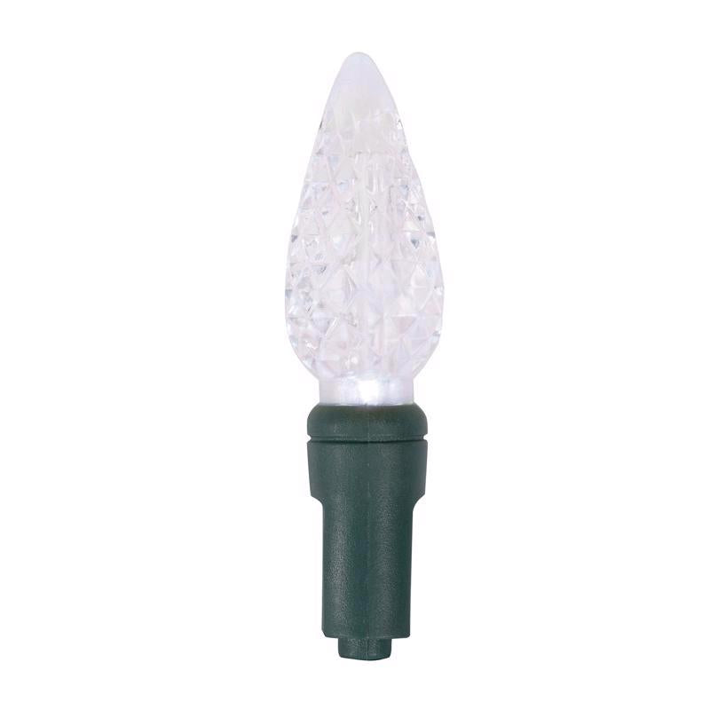 Celebrations Platinum LED C6 Pure White 50 ct String Christmas Lights 25 ft.