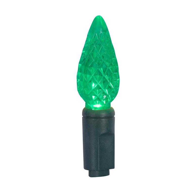 Celebrations Platinum LED C6 Green 50 ct String Christmas Lights 25 ft.