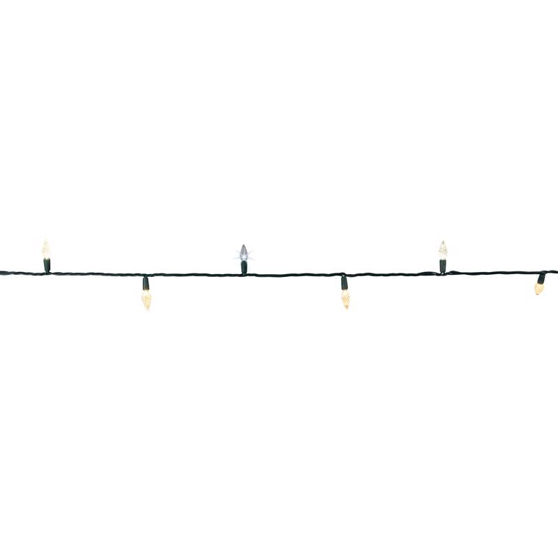 Celebrations Platinum LED C6 Multicolored/Warm White 50 ct String Christmas Lights 25 ft.