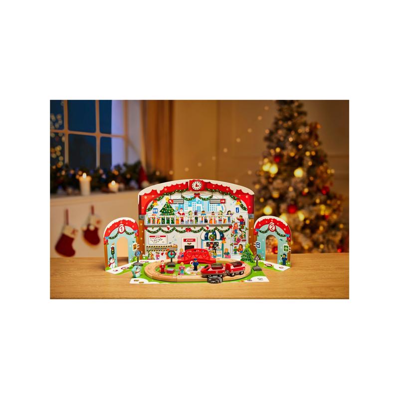Hape Christmas Railway Railway Advent Calendar Wood 24 pc