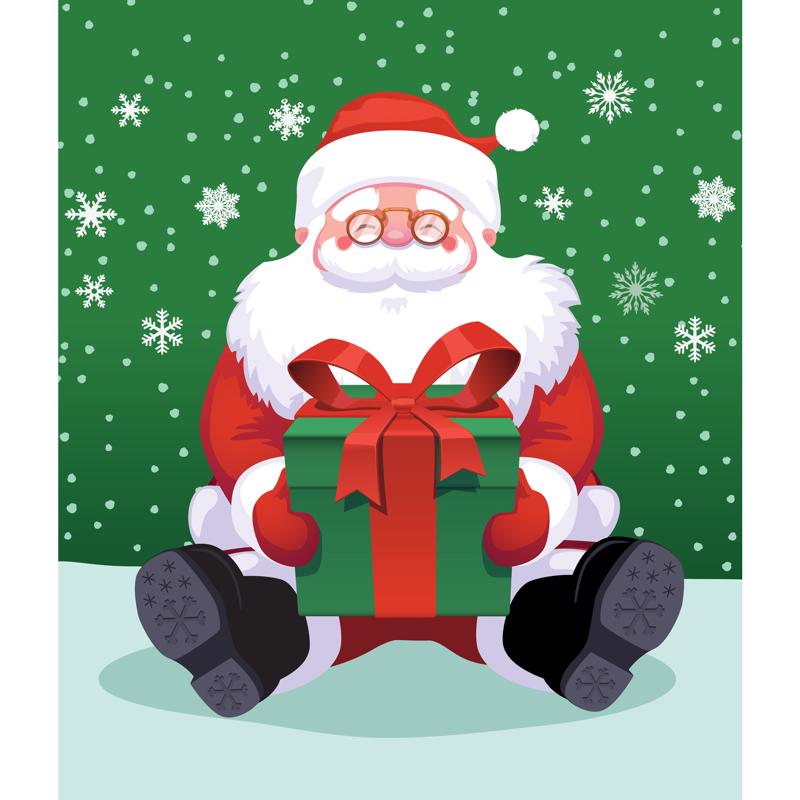 GRG DR CVR SANTA 84X96"
