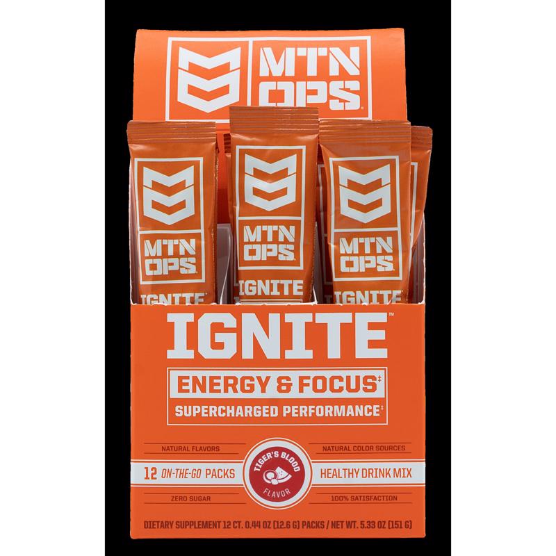 MTN OPS Ignite Blue Raspberry Lemonade Energy Drink Mix