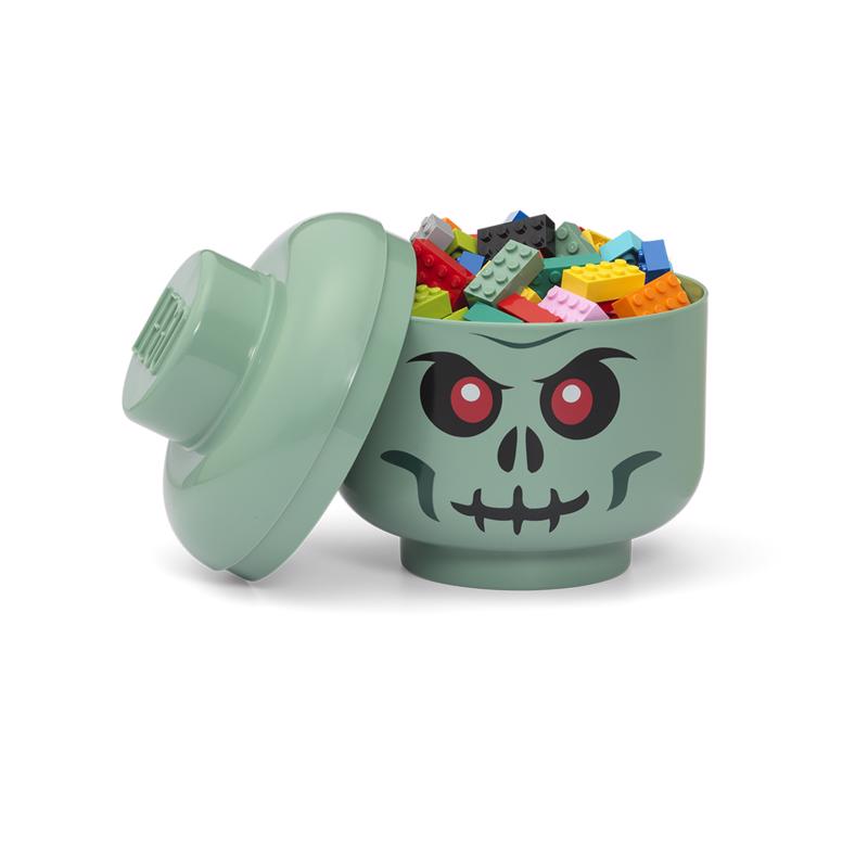 LEGO Skeleton Storage Head ABS/Polypropylene Green