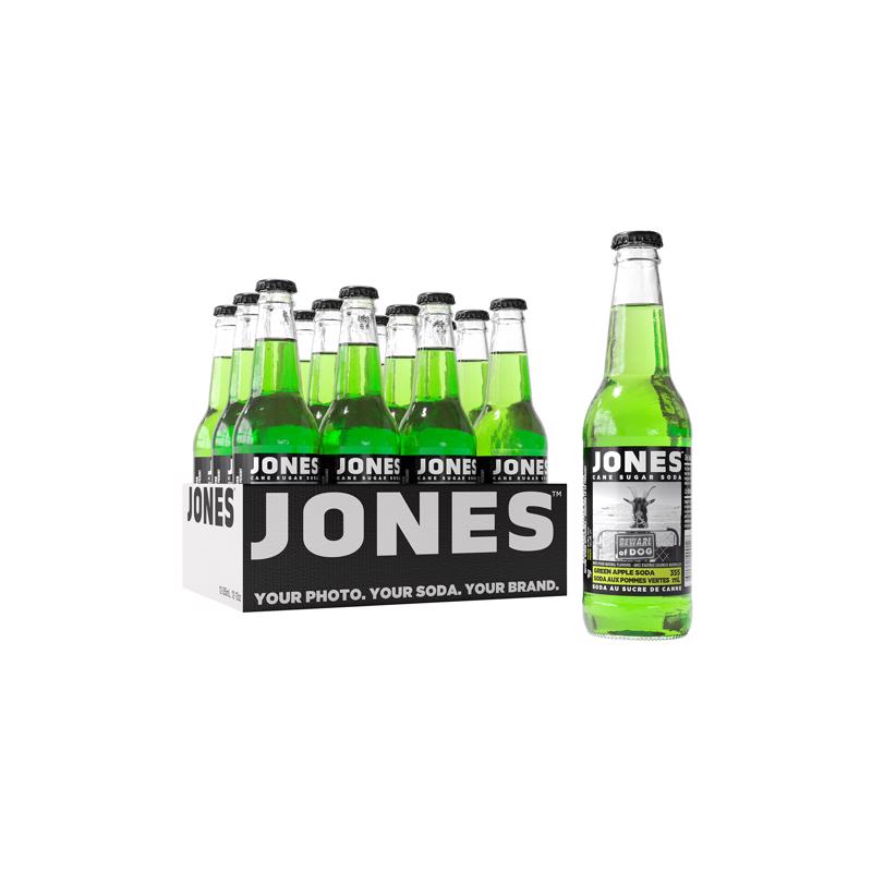 Jones Soda Green Apple Cane Sugar Soda 12 oz 1 pk