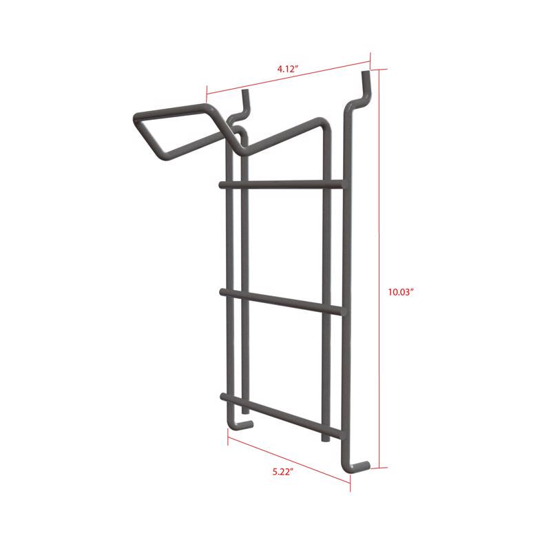 10 in. H X 5 in. W X 4 in. D Black Metal BACKPACK BLOWERL HOOK Pegboard Display