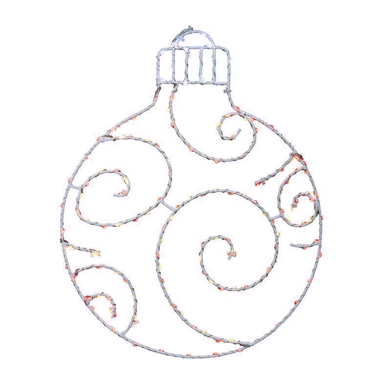 LED Ornament Window Silhouette for Christmas, Indoor/Outdoor, Lighted Double Sided