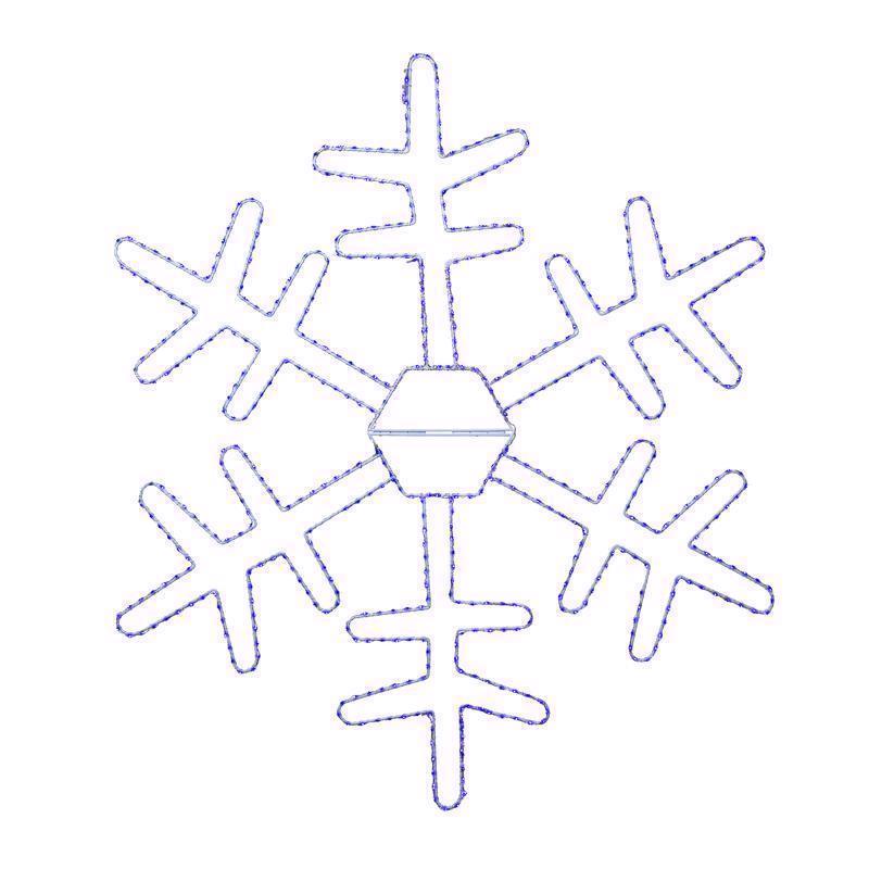 LED SNWFLK SIHOUTTE BLU