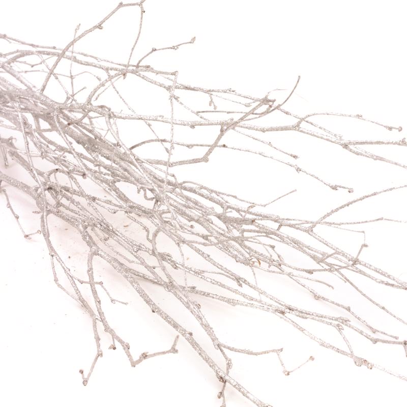 Second Nature Assorted Ornament Balls and Glitter Birch Branches 3-4 ft.