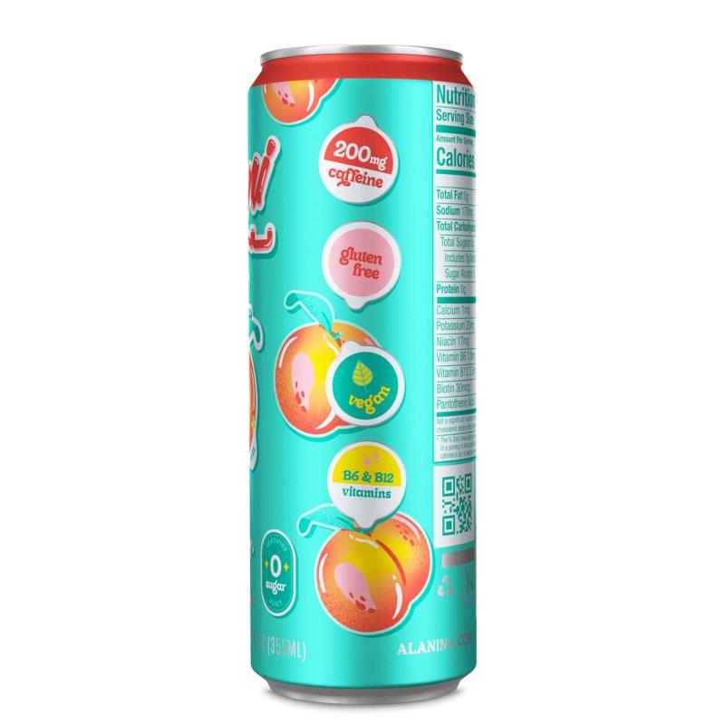 ENERGY DRINK PEACH 12OZ