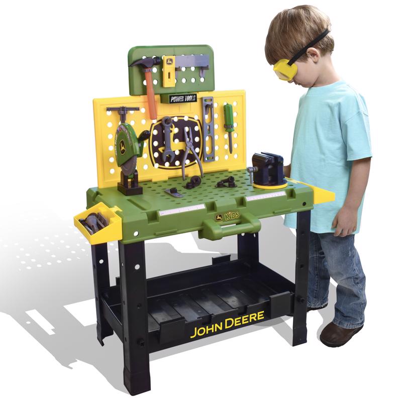 John Deere Work Bench Toy Set Multicolored 28 pc