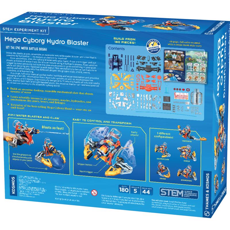 Thames & Kosmos Mega Cyborg Hydro Blaster Stem Experiment Kit Plastic Multicolored 180 pc