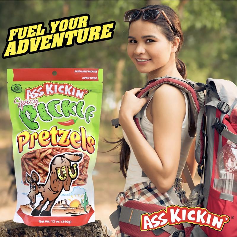 Ass Kickin' Spicy Pickle Pretzels 12 oz Bagged