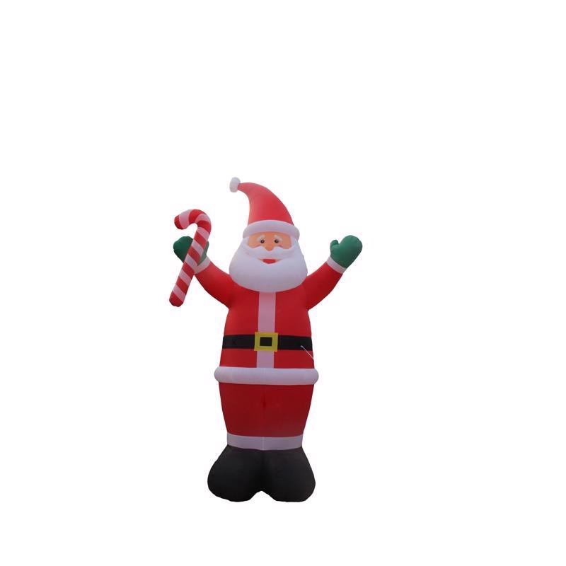 A Holiday Company Santa with Candy Cane 20 ft. Inflatable