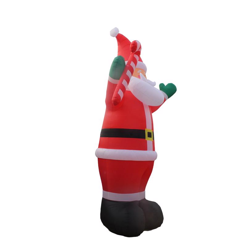 A Holiday Company Santa with Candy Cane 20 ft. Inflatable