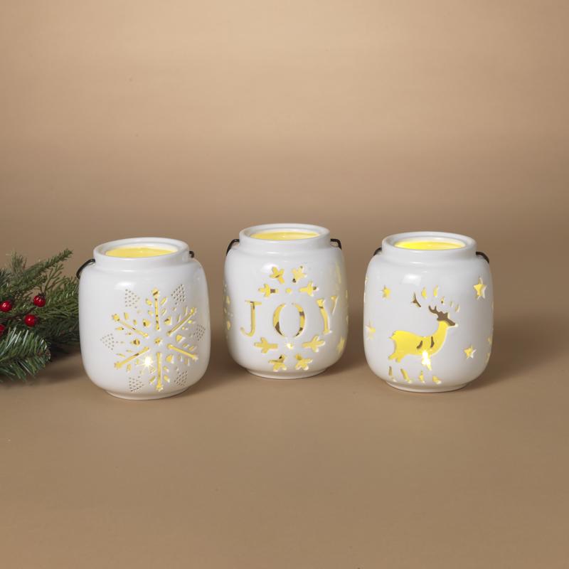 LANTERN HLDY WHT 5"