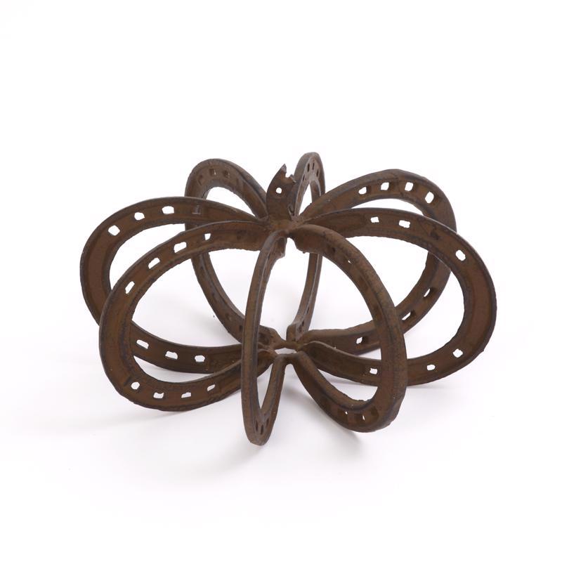 Gerson 10 in. Horseshoe Pumpkin Fall Decor