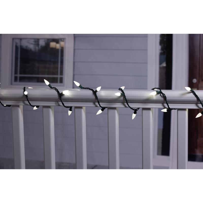 Celebrations Classic LED C6 Pure White 300 ct String Christmas Lights 74.5 ft.