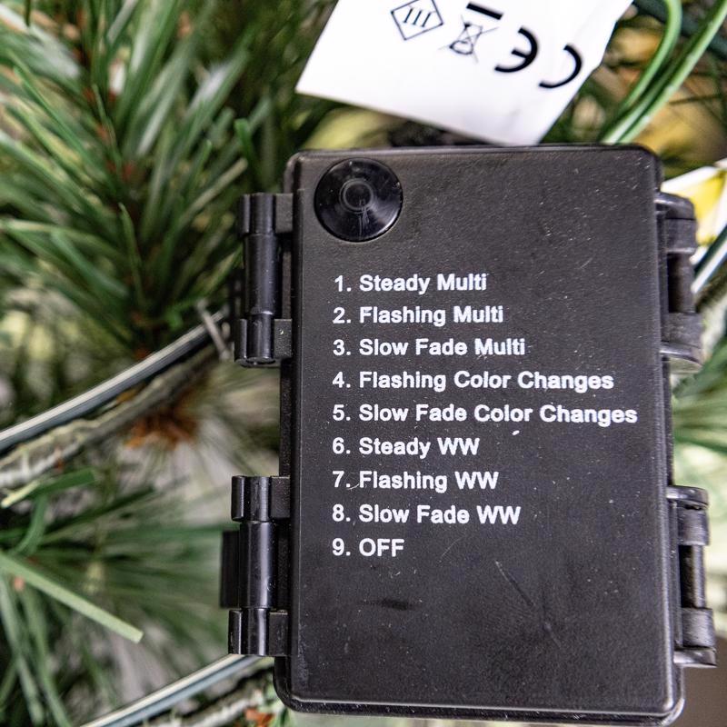 Celebrations LED Prelit Multicolored/Warm White Mixed Pine Wreath