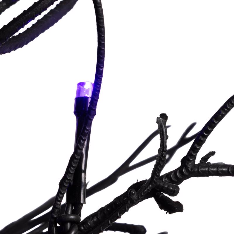 Celebrations Halloween Orange/Purple 100 ct 5 ft. LED Prelit Twiggy Halloween Tree Halloween Decor