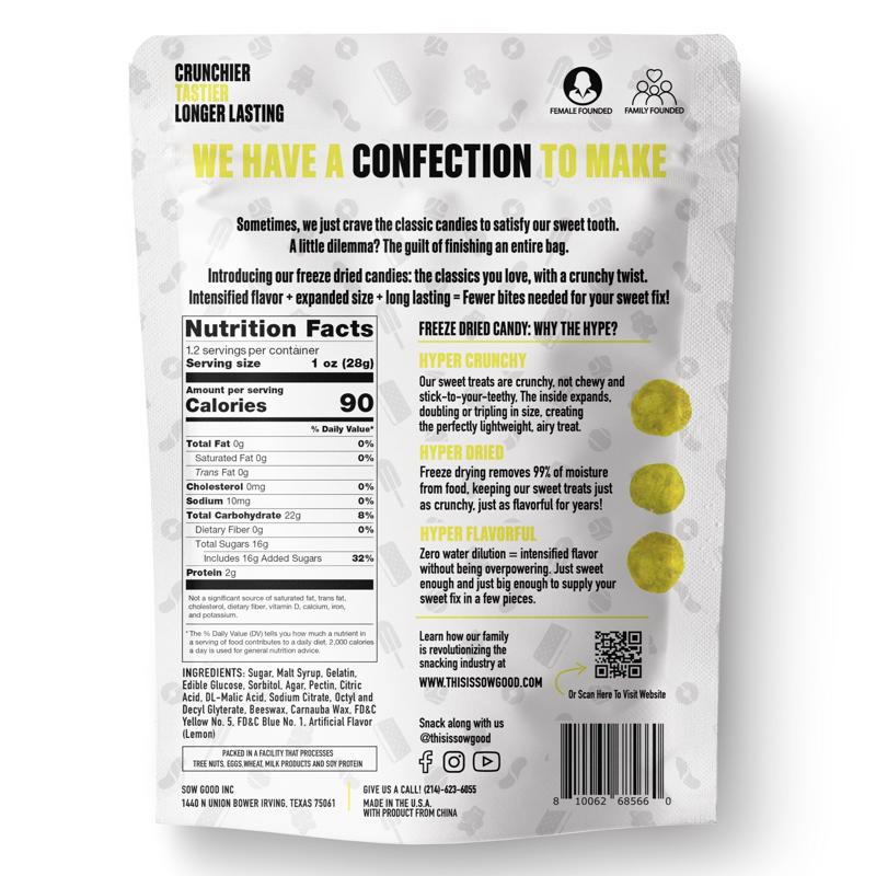 Sow Good Freeze Dried Lemon Puff Candy Bites 1.2 oz