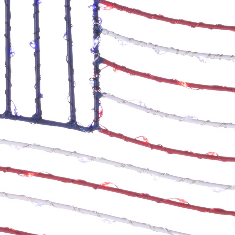 Celebrations Patriotic Flag Silhouette Window Decor Metal 1 pk