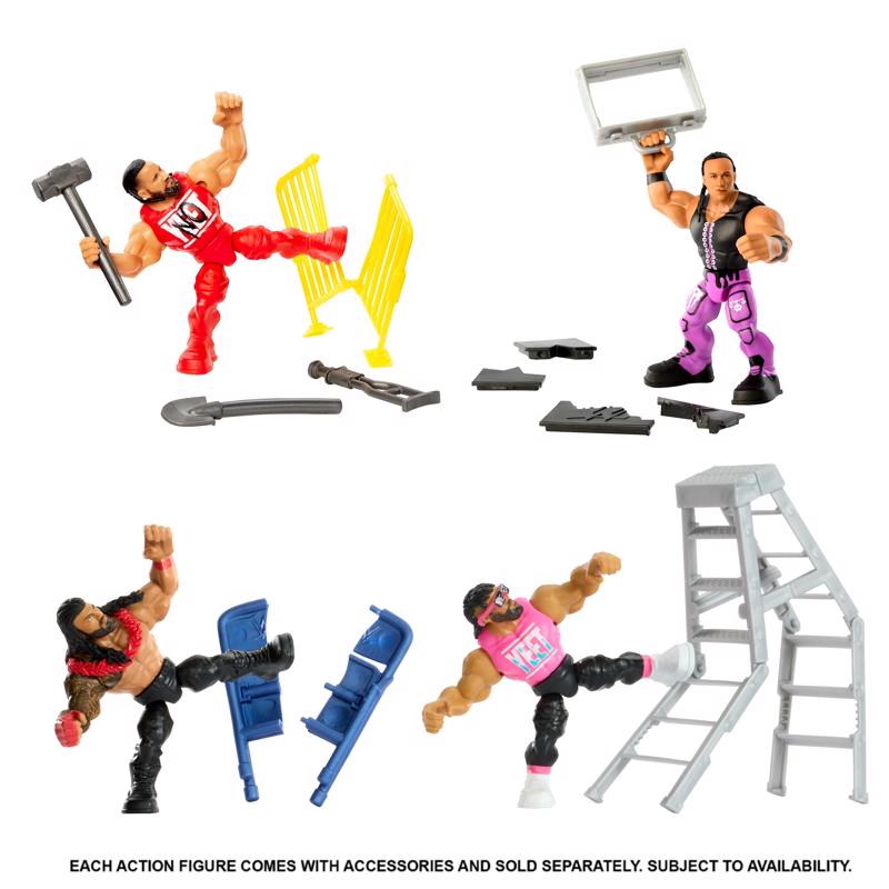 Mattel WWE Knuckle Crunchers Action Figures Multicolored