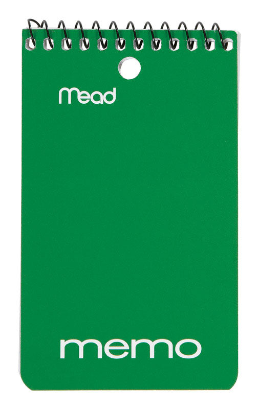 Mead 3 in. W X 5 in. L Wide Ruled Spiral Assorted Memo Book