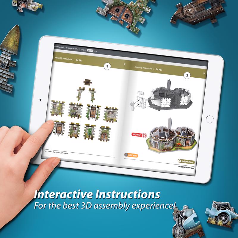 Wrebbit3D Harry Potter Hagrid's Hut 3D Jigsaw Puzzle Multicolored 270 pc