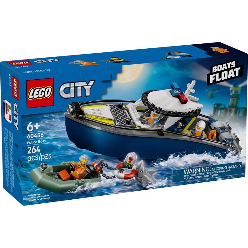 LEGO City Police Boat Chase Building Set Multi 264 pc