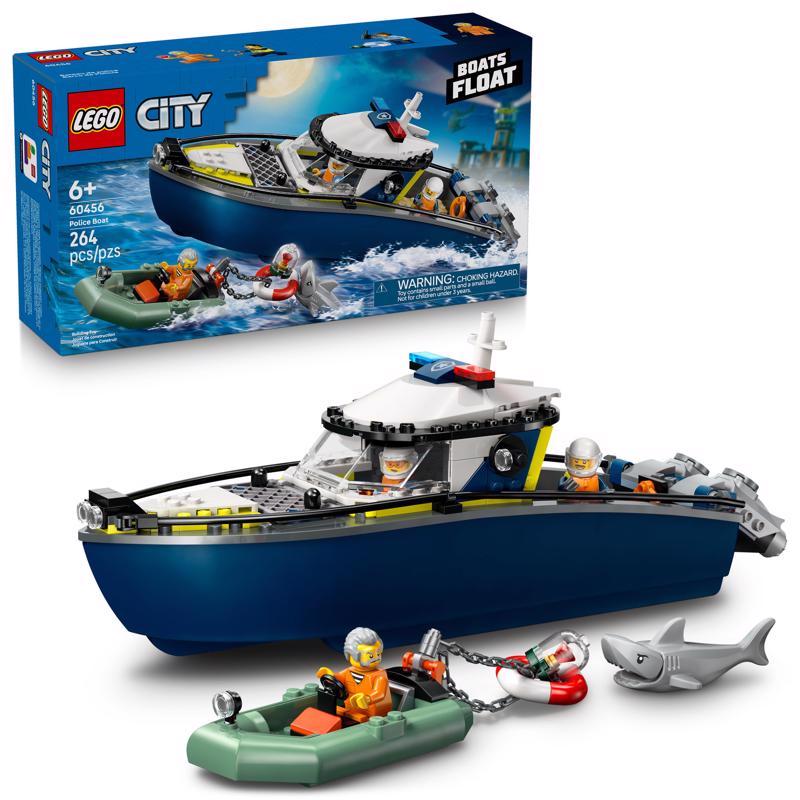 LEGO City Police Boat Chase Building Set Multi 264 pc