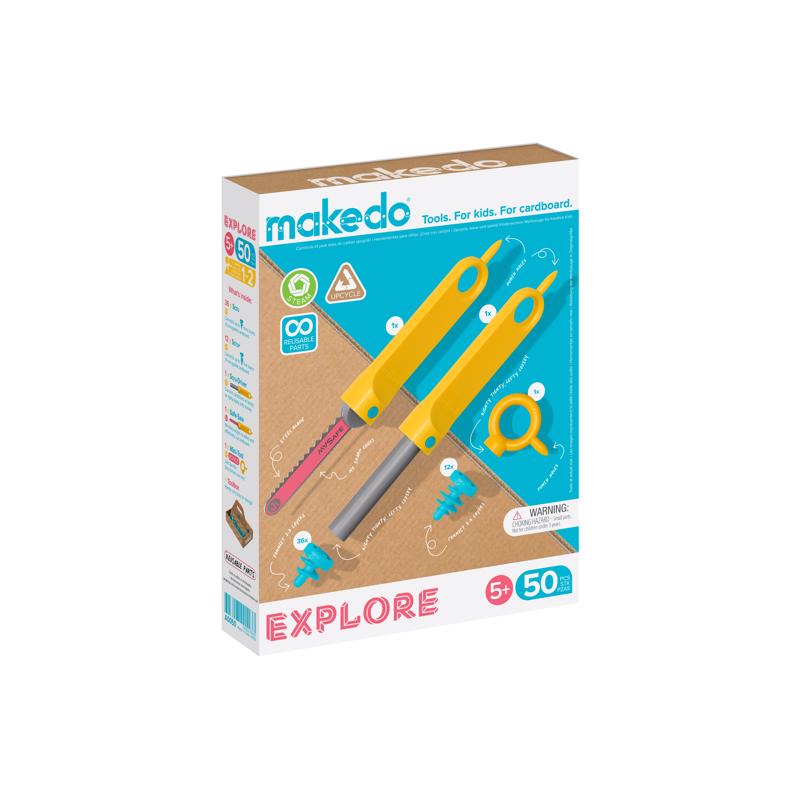 Makedo Explore Kit for 1 to 2 Makers Construction Playset 50 pc