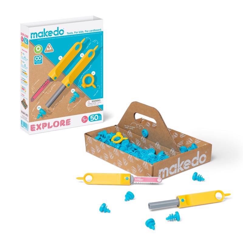 Makedo Explore Kit for 1 to 2 Makers Construction Playset 50 pc
