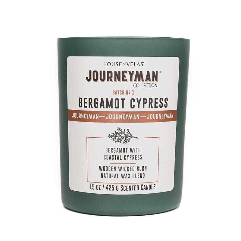 House of Velas Journeyman Green Bergamot Cypress Scent Candle 15 oz