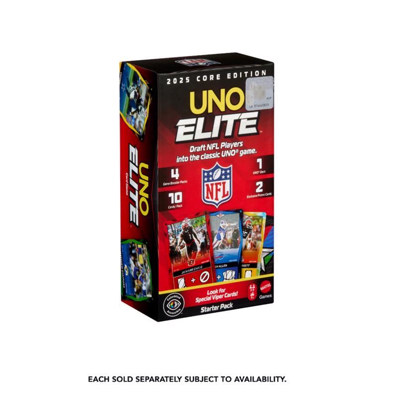 Mattel UNO Elite NFL 2025 Core Edition Starter Pack Card Game