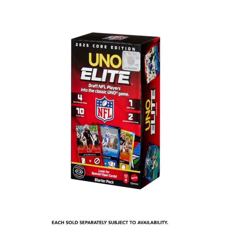 Mattel UNO Elite NFL 2025 Core Edition Starter Pack Card Game