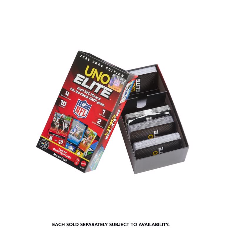 Mattel UNO Elite NFL 2025 Core Edition Starter Pack Card Game