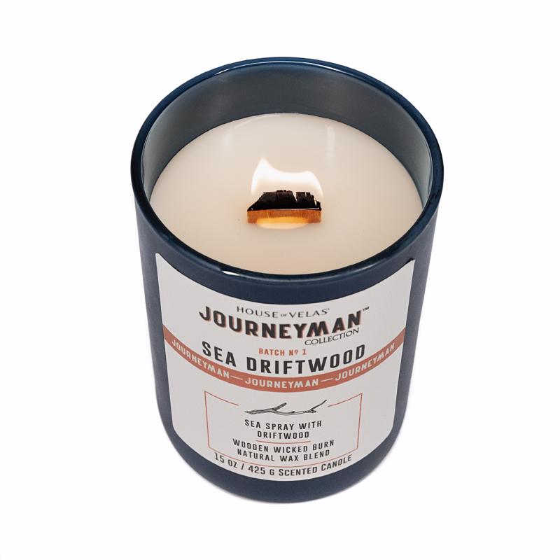 House of Velas Journeyman Blue Sea Driftwood Scent Candle 15 oz