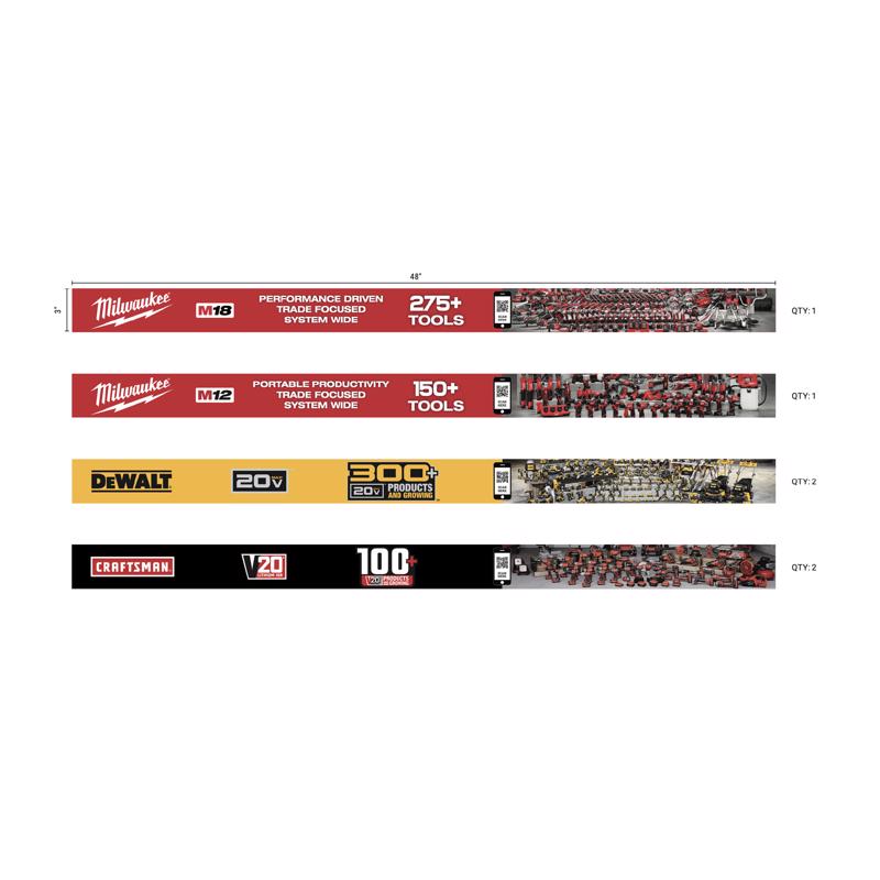 48 in. H X 4 in. W Power Tools New Rfrsh Sign Kit Tools POP Card 1 KIT each