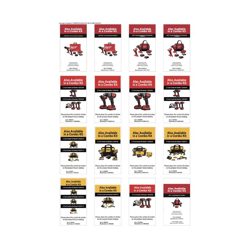 48 in. H X 4 in. W Power Tools New Rfrsh Sign Kit Tools POP Card 1 KIT each