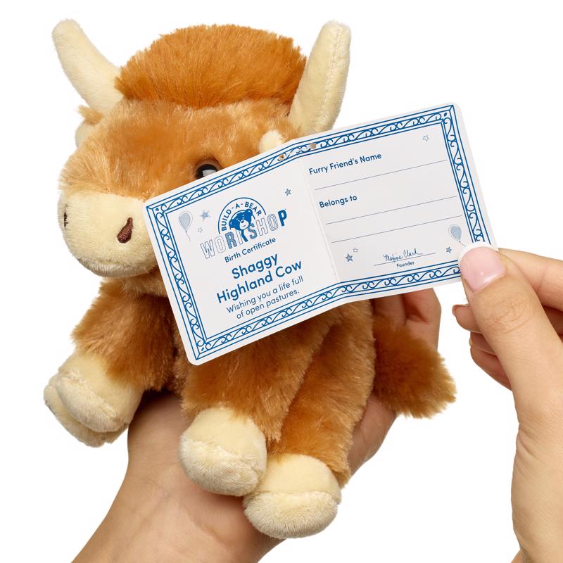 Build-A-Bear Mini Beans Highland Cow Plush Toy