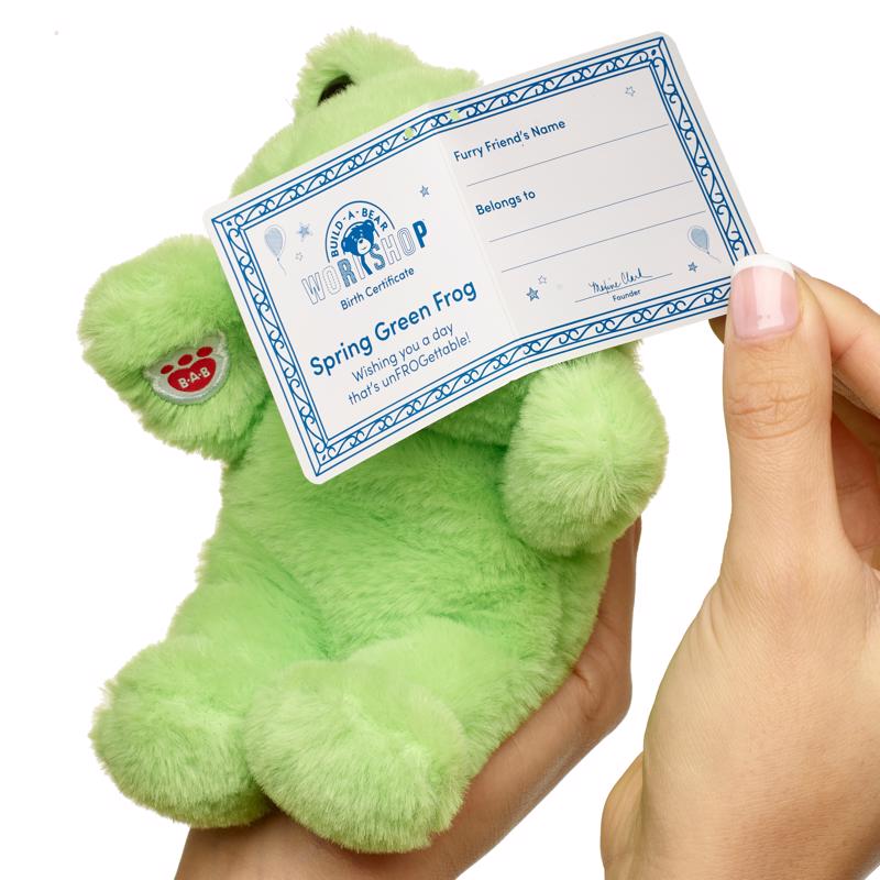 Build-A-Bear Mini Beans Spring Frog Plush Toy