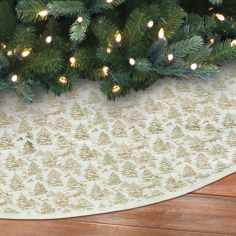 Dyno Faux Sueded Woodland Tree Skirt 48 in.