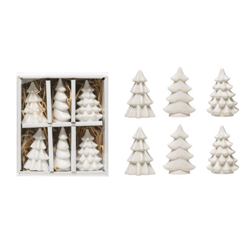 Creative Co-Op White Trees Table Decor